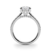 Majestic Halo Round Diamond Engagement Ring in 10K/14K gold and platinum with certified lab-grown or natural diamonds