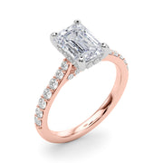 Luxe Halo Emerald Diamond Engagement Ring â€” 10K/14K Gold & Platinum