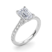 Luxe Halo Emerald Diamond Engagement Ring â€” 10K/14K Gold & Platinum