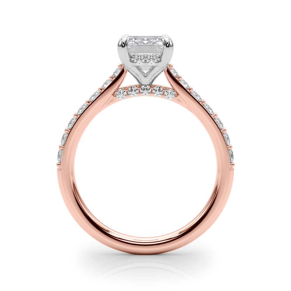 Luxe Halo Emerald Diamond Engagement Ring â€” 10K/14K Gold & Platinum
