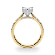 Iconic Halo Pear Diamond Engagement Ring â€” 10K/14K Gold & Platinum