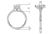 Iconic Halo Pear Diamond Engagement Ring â€” 10K/14K Gold & Platinum
