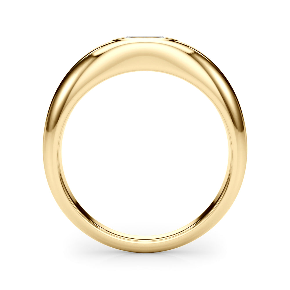 Artisan Solitaire Ov Bezel Set Oval Diamond Engagement Ring â€” 10K/14K Gold & Platinum