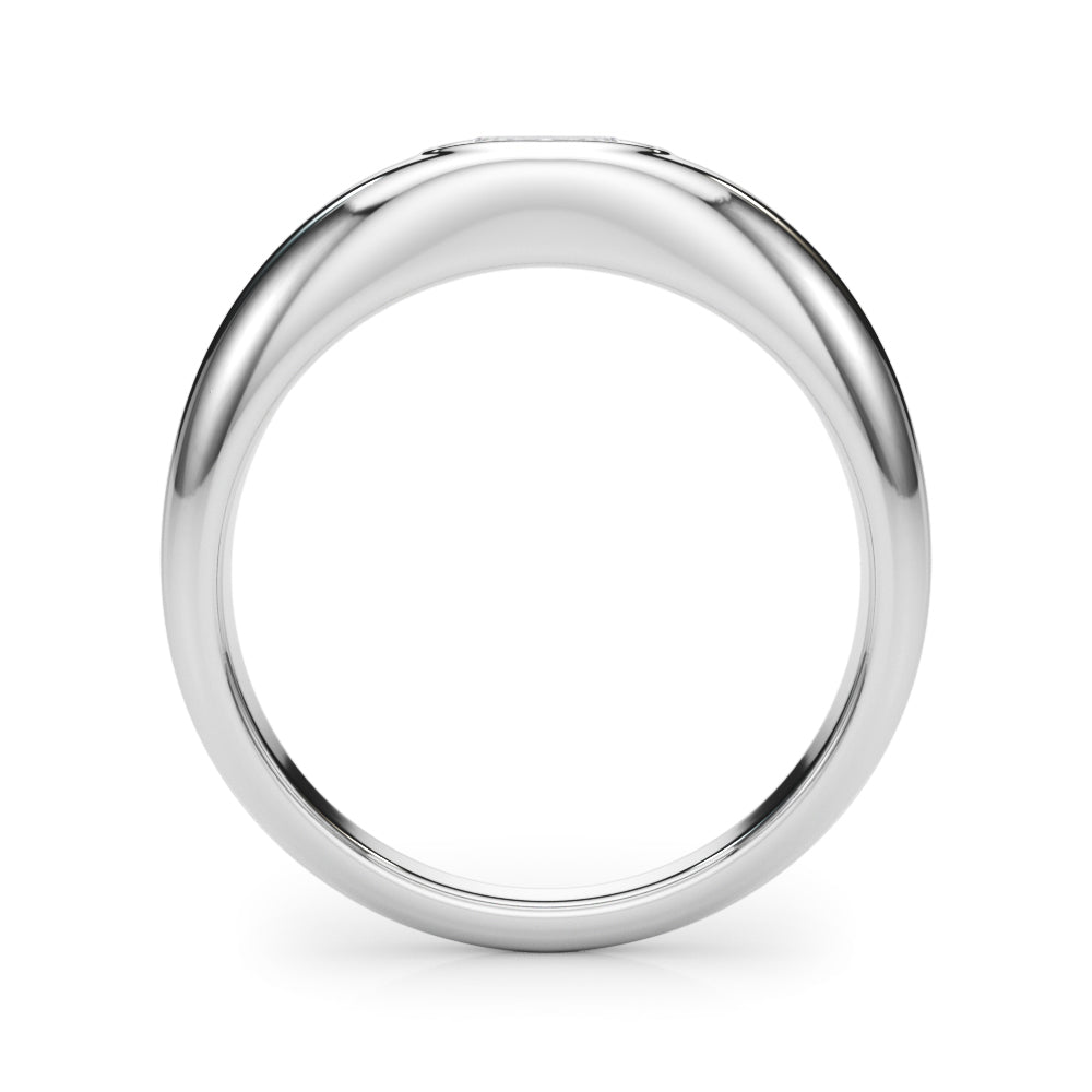 Artisan Solitaire Ov Bezel Set Oval Diamond Engagement Ring â€” 10K/14K Gold & Platinum