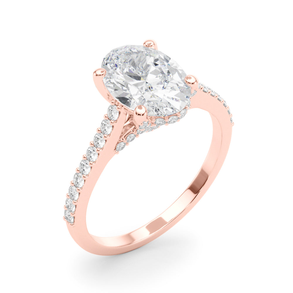 Heirloom Center Oval Diamond Engagement Ring â€” 10K/14K Gold & Platinum