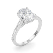 Heirloom Center Oval Diamond Engagement Ring â€” 10K/14K Gold & Platinum