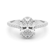 Heirloom Center Oval Diamond Engagement Ring â€” 10K/14K Gold & Platinum