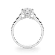Heirloom Center Oval Diamond Engagement Ring â€” 10K/14K Gold & Platinum