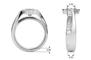 Vintage-Inspired Sidestone Round Diamond Engagement Ring in 10K/14K gold and platinum with certified lab-grown or natural diamonds