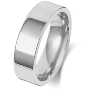 Flat Court Shape Plain Wedding Band for Women in 10K/14K gold and platinum with certified lab-grown or natural diamonds