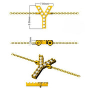 Initial Y Letter Natural Pave Set Diamonds Bracelet with Chain and Lobster Claw in 10K/14K gold and platinum with certified lab-grown or natural diamonds