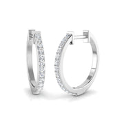 Hoop Earrings 0.33 Ct Lab/Natural Diamond in 10K/14K gold and platinum with certified lab-grown or natural diamonds