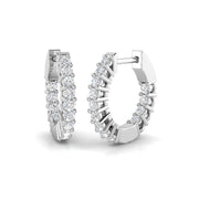 0.50 Ct Round Diamond Hoop Earrings in 10K/14K gold and platinum with certified lab-grown or natural diamonds