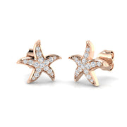 Elegant Gold Star Diamond Earrings - 0.2ct to 0.25ct Luxe Jewelry in 10K/14K gold and platinum with certified lab-grown or natural diamonds