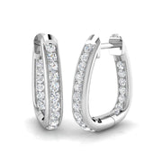 Hoop Earrings 0.5 Ct Round Diamond in 10K/14K gold and platinum with certified lab-grown or natural diamonds