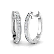 Hoop Earrings 0.25 Ct Round Diamond in 10K/14K gold and platinum with certified lab-grown or natural diamonds