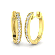 Hoop Earrings 0.25 Ct Round Diamond in 10K/14K gold and platinum with certified lab-grown or natural diamonds