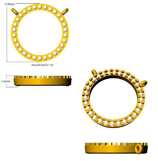 Diamond Circle Pendant of Life Necklace 0.1ct to 0.33ct Gold & in 10K/14K gold and platinum with certified lab-grown or natural diamonds