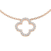 Four-Leaf Diamond Pendant Necklace 0.15ct Diamond Gold in 10K/14K gold and platinum with certified lab-grown or natural diamonds