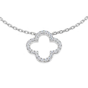 Four-Leaf Diamond Pendant Necklace 0.15ct Diamond Gold in 10K/14K gold and platinum with certified lab-grown or natural diamonds