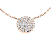 Spiral Diamond Pendant Necklace 0.33ct Gold in 10K/14K gold and platinum with certified lab-grown or natural diamonds