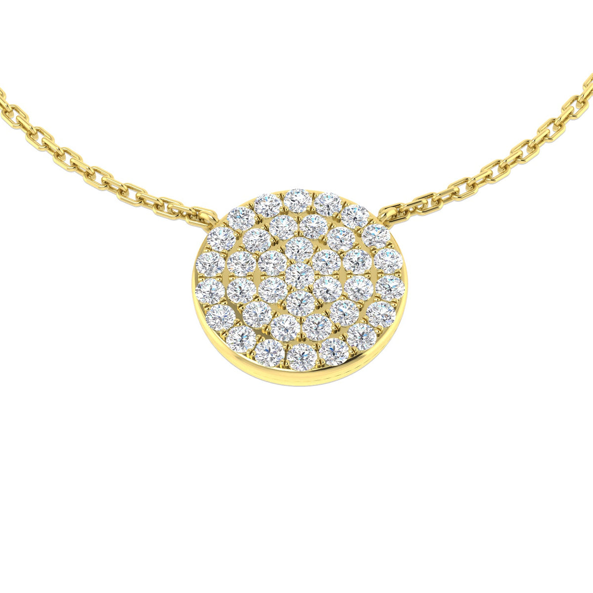 Spiral Diamond Pendant Necklace 0.33ct Gold in 10K/14K gold and platinum with certified lab-grown or natural diamonds