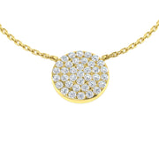 Spiral Diamond Pendant Necklace 0.33ct Gold in 10K/14K gold and platinum with certified lab-grown or natural diamonds