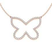 Diamond Butterfly Pendant Available in 0.50Carat in 10K/14K gold and platinum with certified lab-grown or natural diamonds