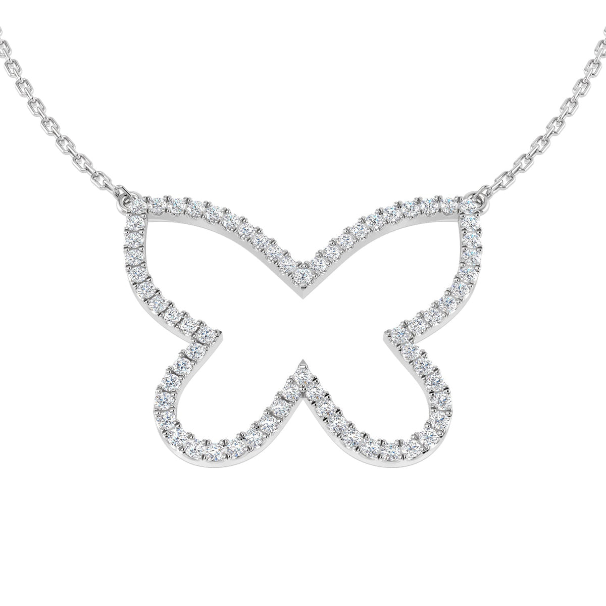 Diamond Butterfly Pendant Available in 0.50Carat in 10K/14K gold and platinum with certified lab-grown or natural diamonds