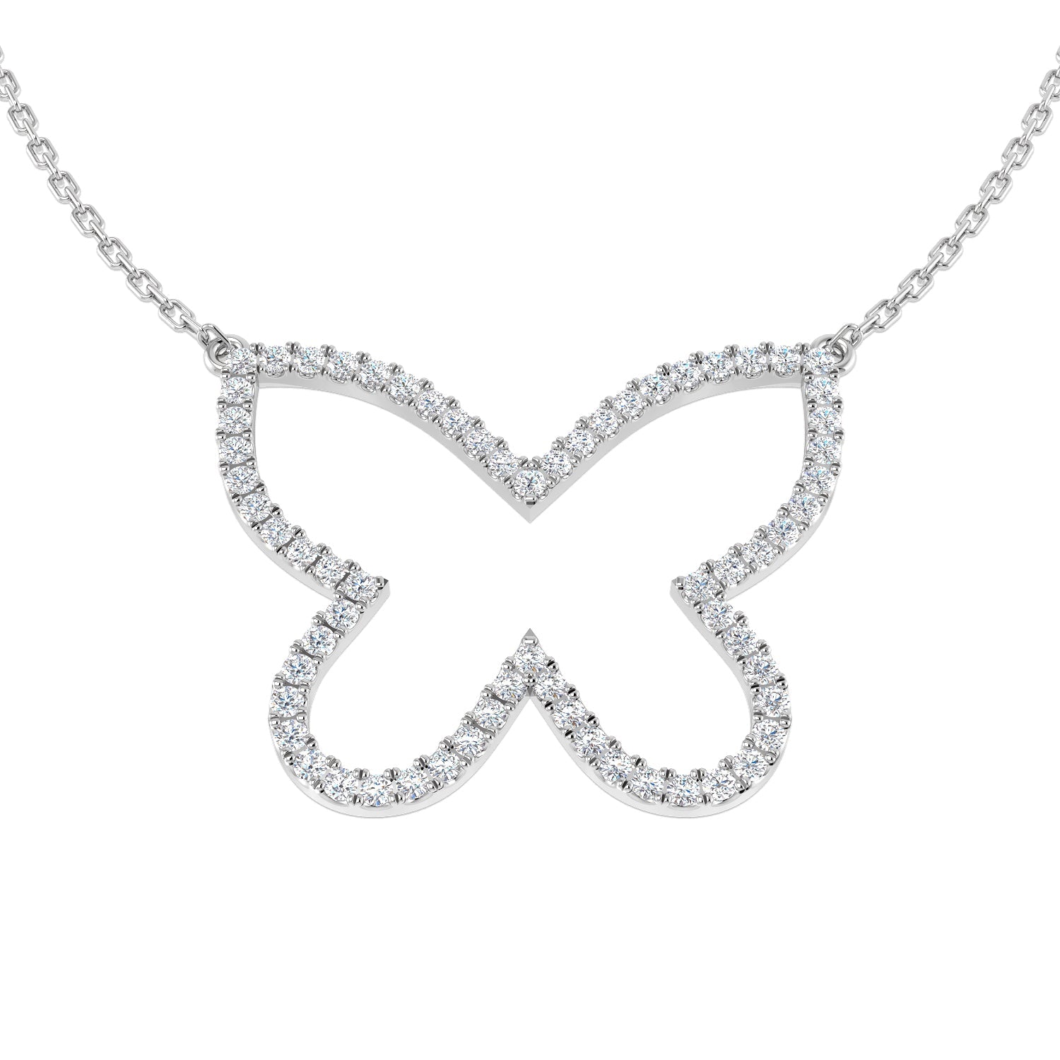 Diamond Butterfly Pendant Available in 0.50Carat in 10K/14K gold and platinum with certified lab-grown or natural diamonds