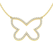 Diamond Butterfly Pendant Available in 0.50Carat in 10K/14K gold and platinum with certified lab-grown or natural diamonds