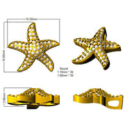 Starfish Diamond Pendant Necklace 0.25ct to 0.75ct Gold (Without Chain) in 10K/14K gold and platinum with certified lab-grown or natural diamonds