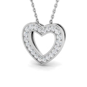 Heart-Shaped Pave Diamond Pendant in 10K/14K gold and platinum with certified lab-grown or natural diamonds