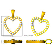 Heart Round Cut Diamond Pendant in 10K/14K gold and platinum with certified lab-grown or natural diamonds