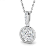 Round Diamond Cluster Pendant 0.3ct Gold (Without Chain ) in 10K/14K gold and platinum with certified lab-grown or natural diamonds