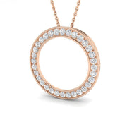 Diamond Pendant Circle of Life 0.5ct to 1ct Gold (Without Chain ) in 10K/14K gold and platinum with certified lab-grown or natural diamonds