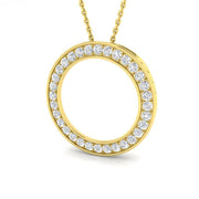 Diamond Pendant Circle of Life 0.5ct to 1ct Gold (Without Chain ) in 10K/14K gold and platinum with certified lab-grown or natural diamonds