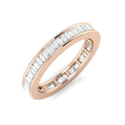 Baguette Cut Diamond Full Eternity Ring in 10K/14K gold and platinum with certified lab-grown or natural diamonds