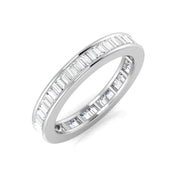 Baguette Cut Diamond Full Eternity Ring in 10K/14K gold and platinum with certified lab-grown or natural diamonds