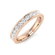 Round Diamond Full Eternity Ring in 10K/14K gold and platinum with certified lab-grown or natural diamonds