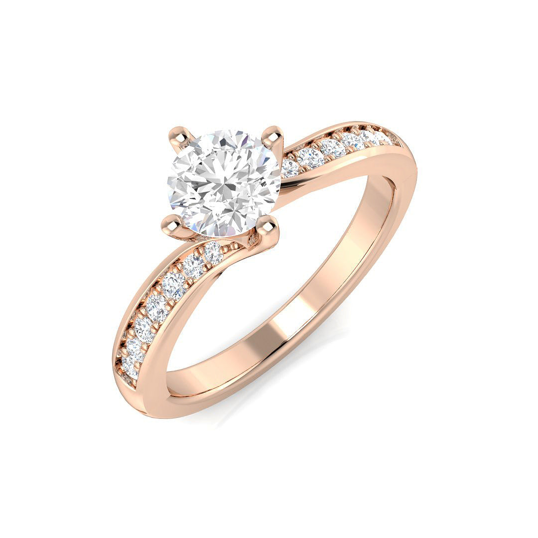 Diamond Faskirk Engagement Ring in 10K/14K gold and platinum with certified lab-grown or natural diamonds