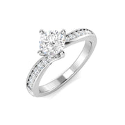 Diamond Faskirk Engagement Ring in 10K/14K gold and platinum with certified lab-grown or natural diamonds