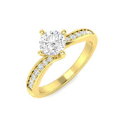 Diamond Faskirk Engagement Ring in 10K/14K gold and platinum with certified lab-grown or natural diamonds