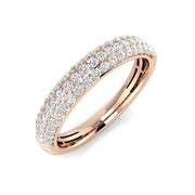 Diamond Half Eternity Ring in 10K/14K gold and platinum with certified lab-grown or natural diamonds