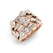 Diamond Bubble Cluster Ring in 10K/14K gold and platinum with certified lab-grown or natural diamonds