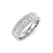 Diamond Half Eternity Ring in 10K/14K gold and platinum with certified lab-grown or natural diamonds