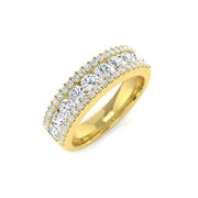 Diamond Half Eternity Ring in 10K/14K gold and platinum with certified lab-grown or natural diamonds