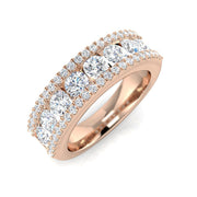 Diamond Pave Ring in 10K/14K gold and platinum with certified lab-grown or natural diamonds