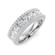 Diamond Pave Ring in 10K/14K gold and platinum with certified lab-grown or natural diamonds