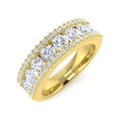 Diamond Pave Ring in 10K/14K gold and platinum with certified lab-grown or natural diamonds